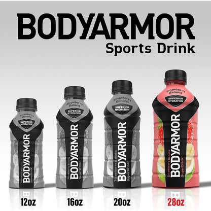 BODYARMOR Hydrating Sports Drink - Blackout Berry Flavor with Coconut Water, 28 Fl Oz (Pack of 12)