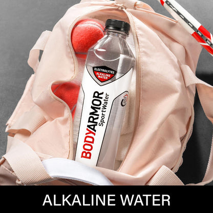 BODYARMOR SportWater High Alkaline Electrolyte Water, pH 9+ for Optimal Hydration, 1 Liter (Pack of 12)