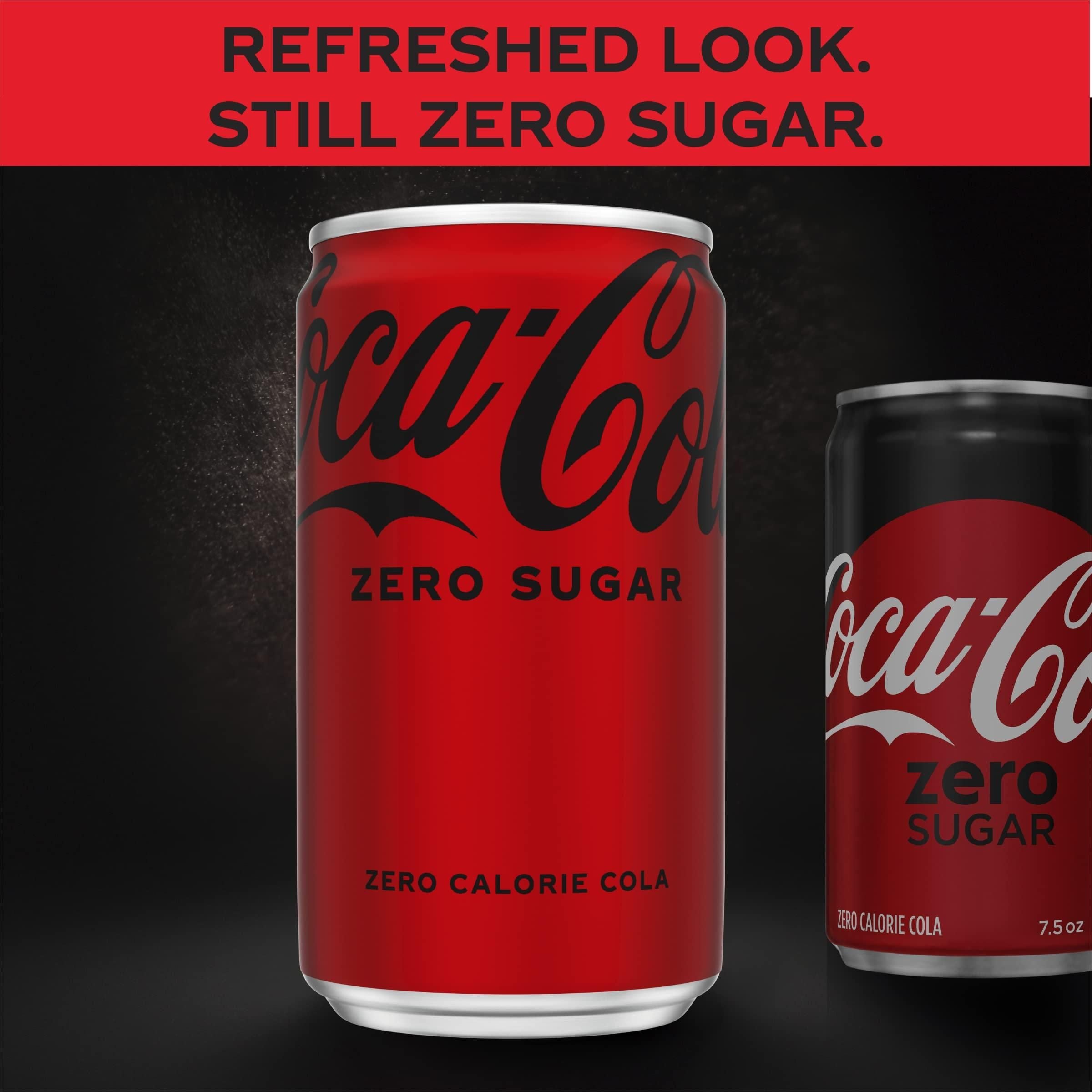 Coca-Cola Zero Sugar Mini Can Pack, 10 Count, 7.5 fl oz Each - Coca-Cola