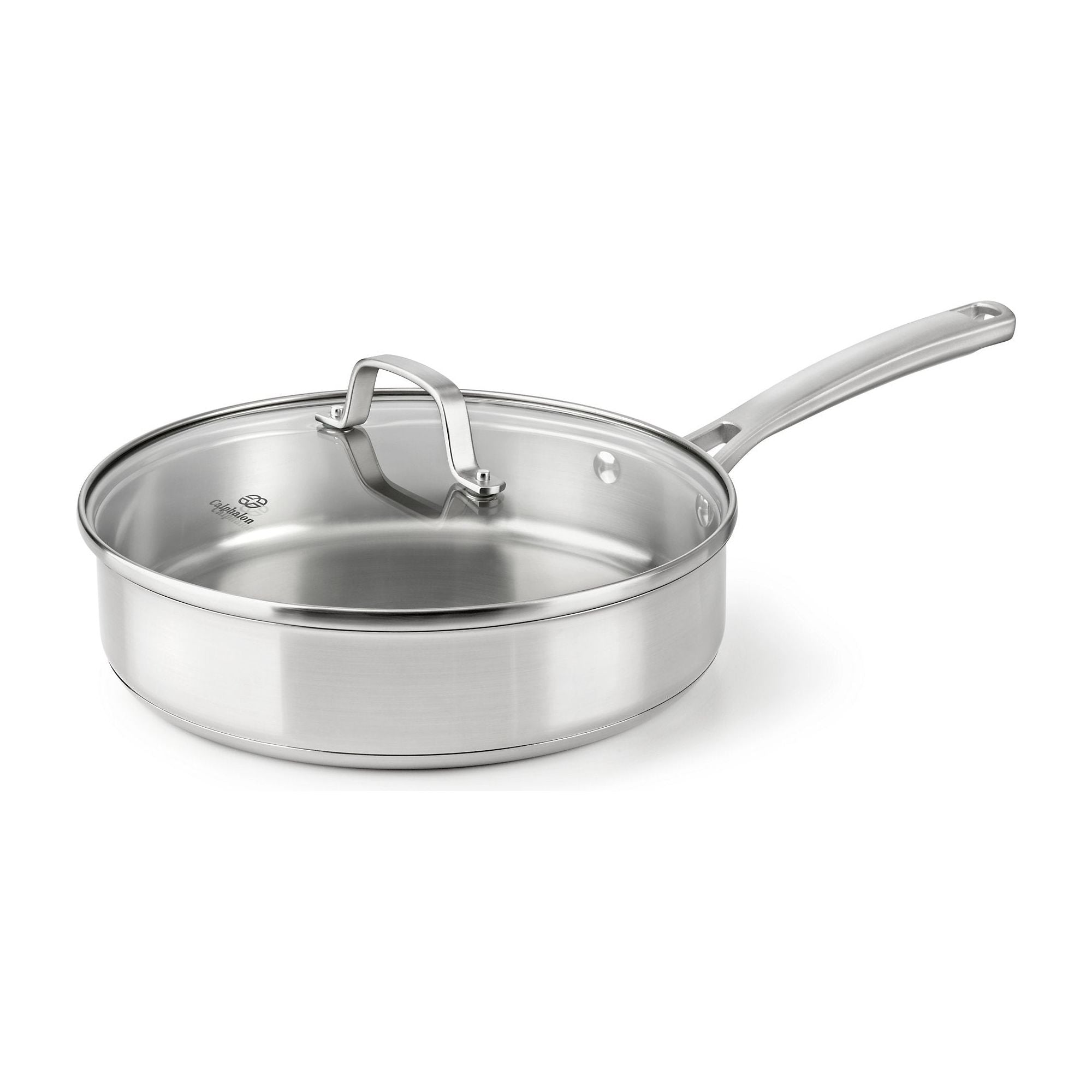 Calphalon Classic Stainless Steel Cookware Saute Pan, 3 Quart, Silver,2095189 - Calphalon