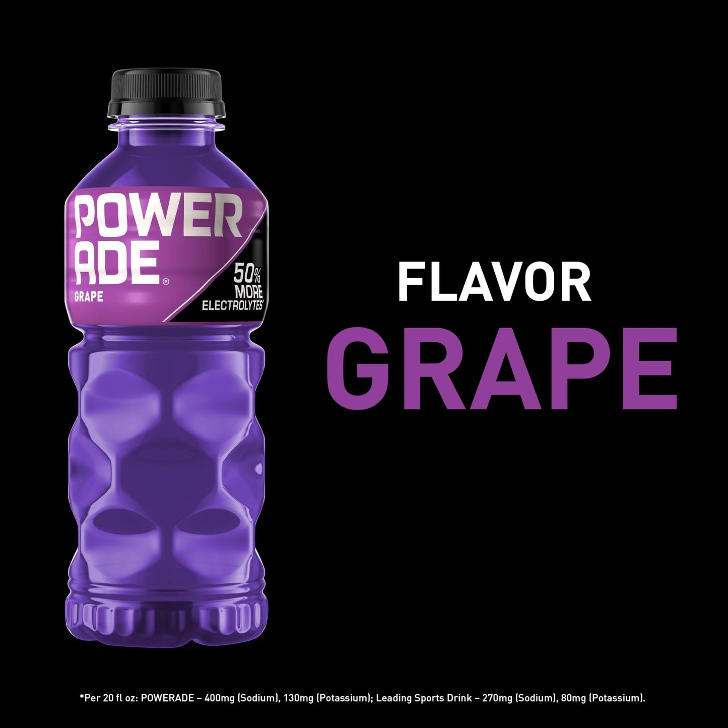 POWERADE Grape Sports Drink, 20 Oz - 24 Pack Hydration Boost