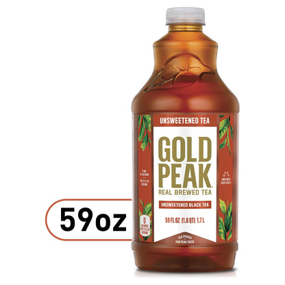 Gold Peak Unsweet Tea, Real Brewed Tea, 59 Fl Oz