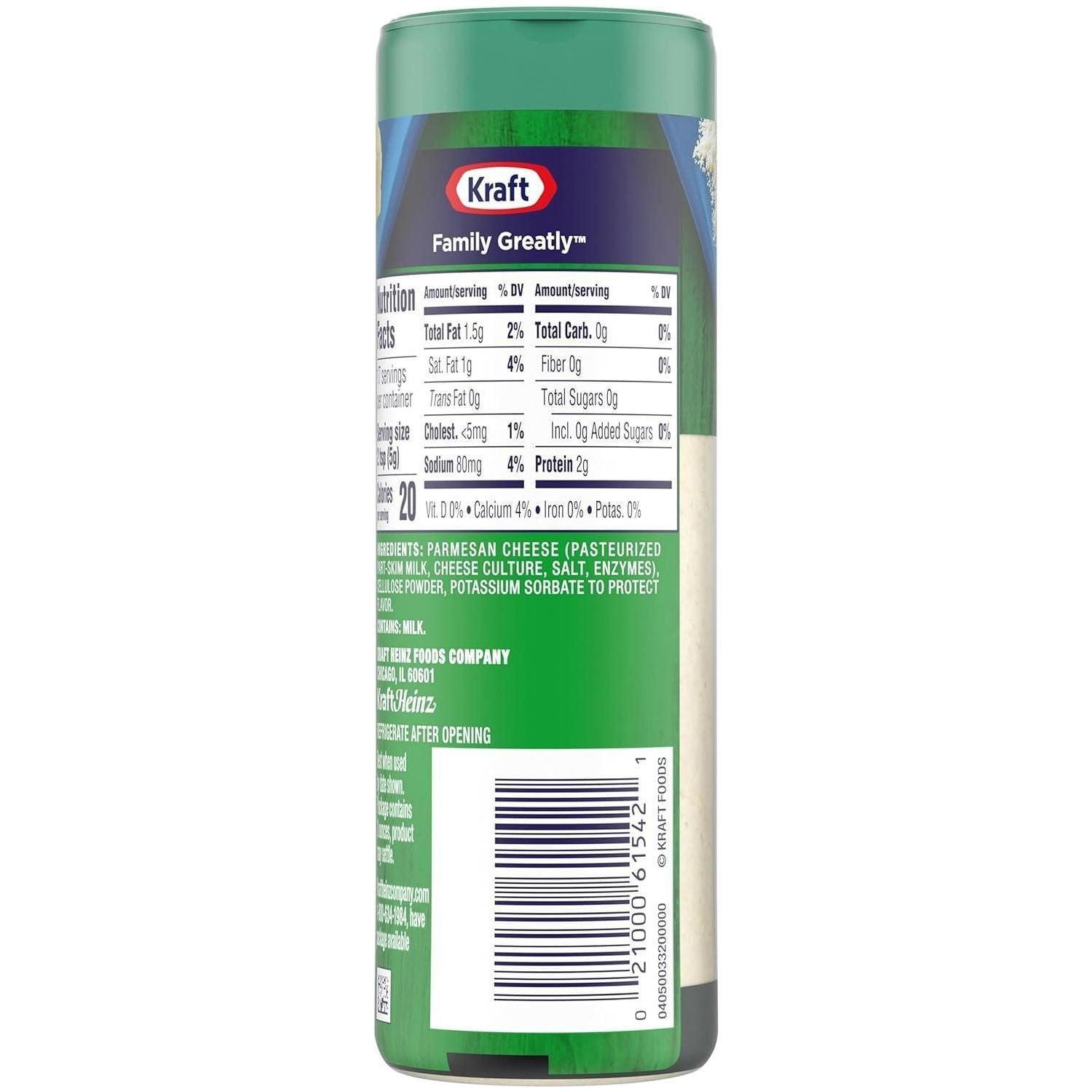 KRAFT Pure Grated Parmesan Cheese, 3 oz - Kraft