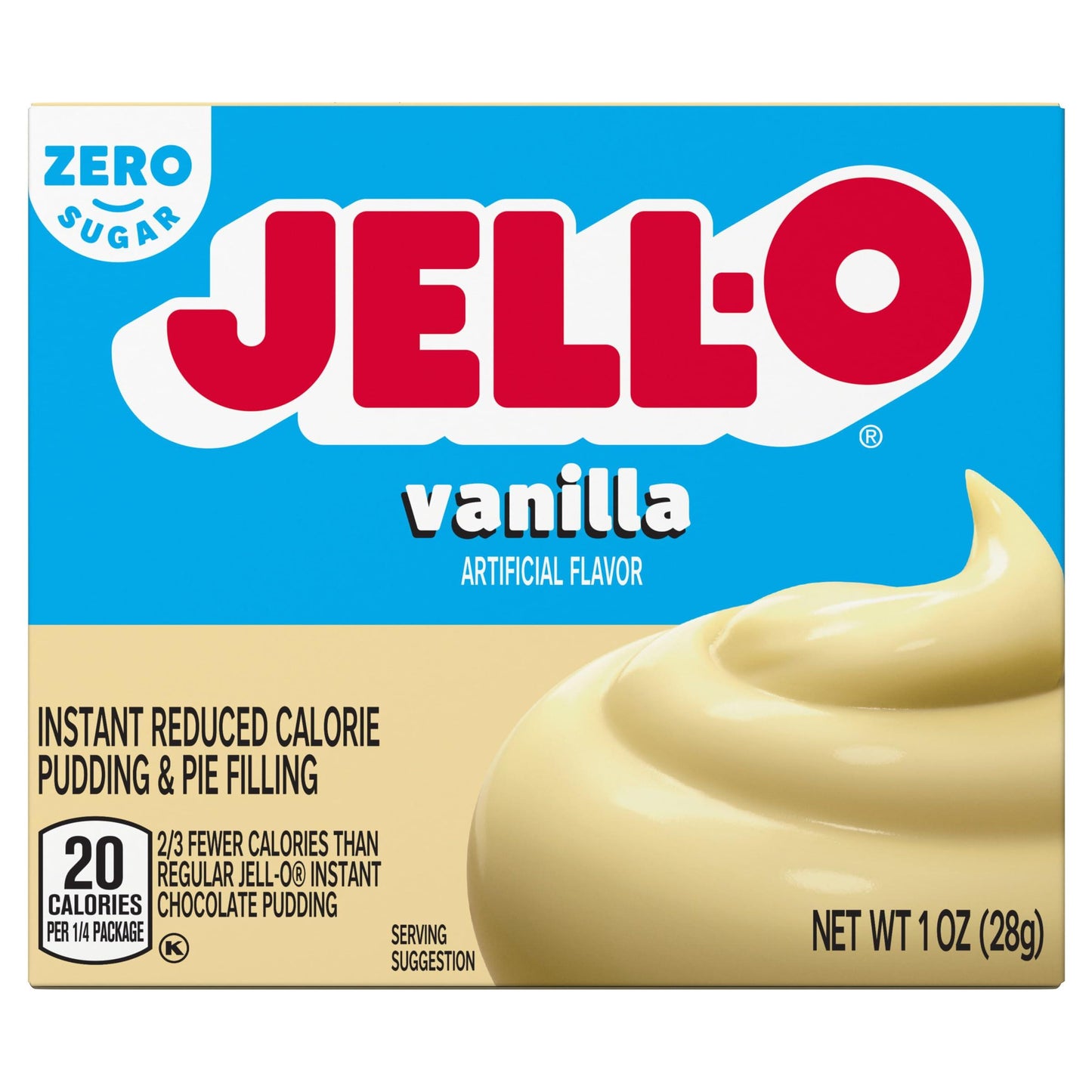 Jell-O Sugar-Free Vanilla Instant Pudding & Pie Filling Mix, 1 oz. Box