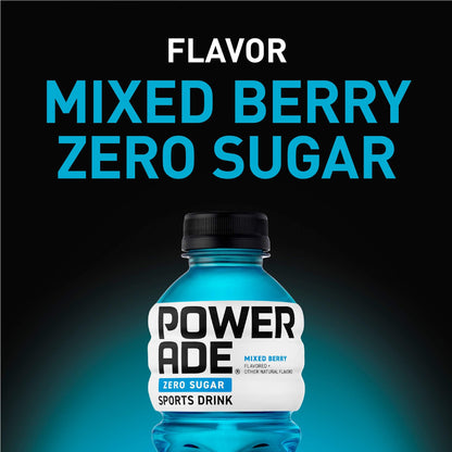 POWERADE ZERO Mixed Berry Electrolyte Drink, 20 fl oz, 24-Pack