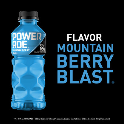 POWERADE Mountain Berry Blast Sports Drink - 20 oz Bottle (24-Pack)