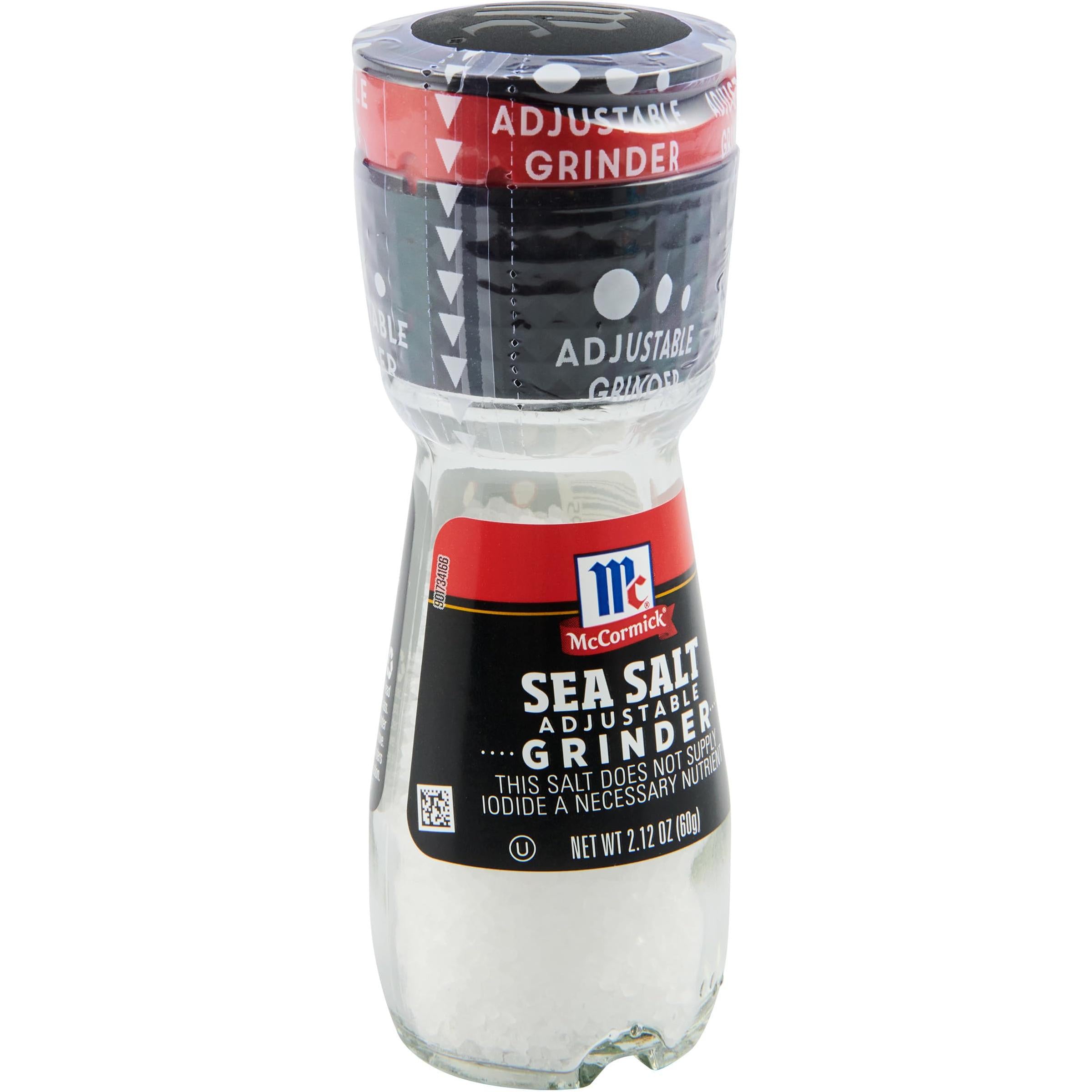 McCormick Mediterranean Sea Salt Grinder, 2.12 oz Glass Bottle - McCormick