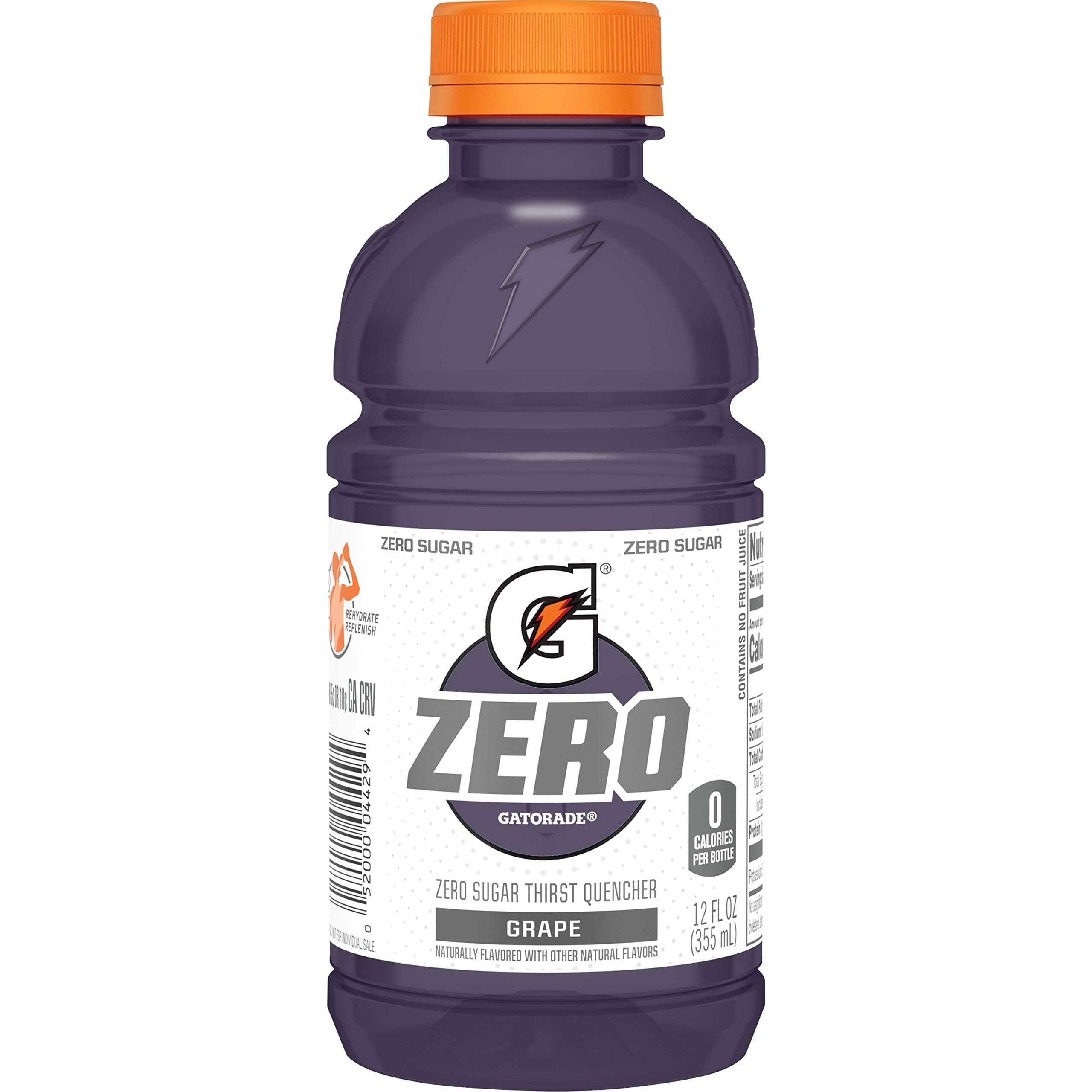 Gatorade Gatorade G Zero Thirst Quencher, Grape, 12 Fl Oz (Pack of 24) - Gatorade