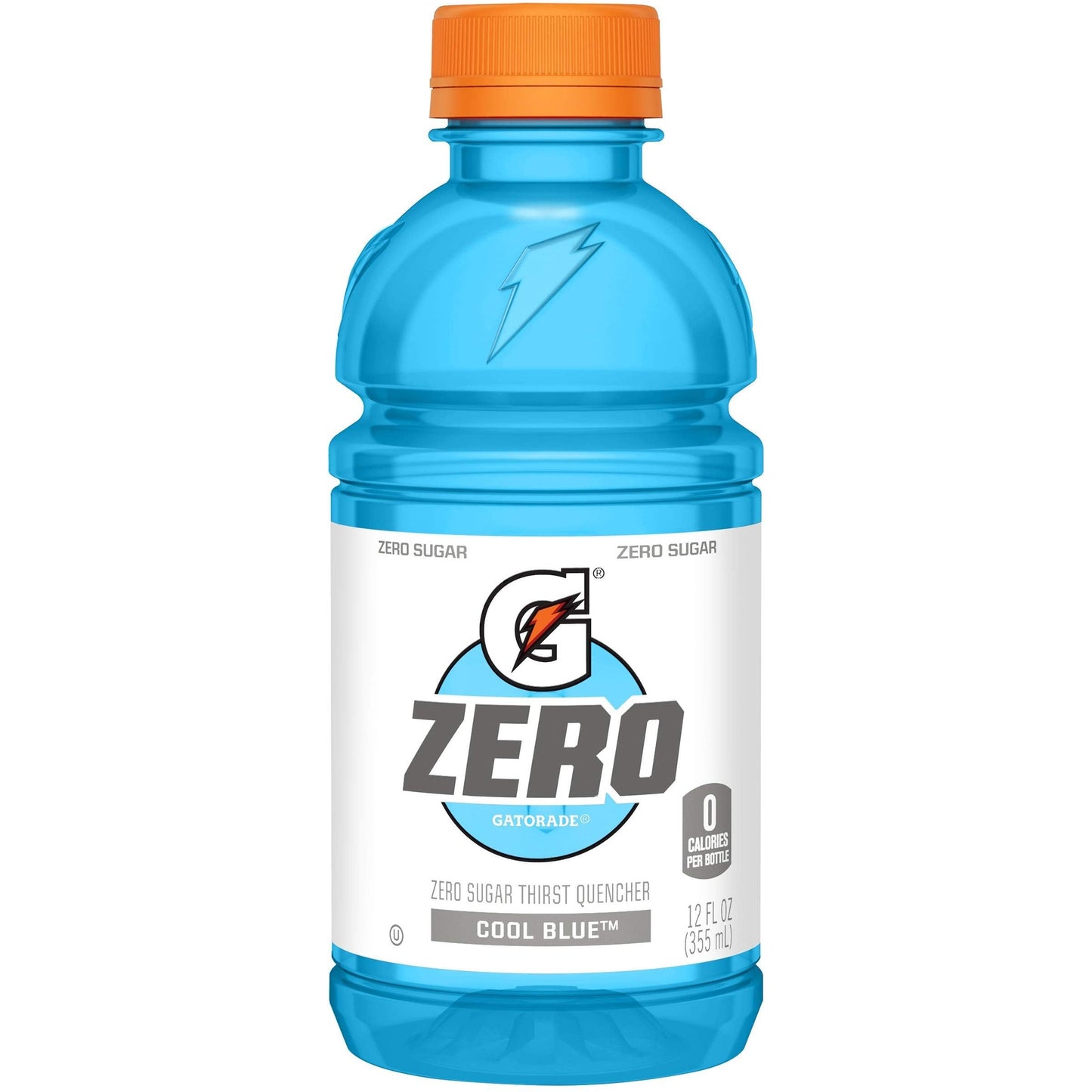 Gatorade G Zero Thirst Quencher, Cool Blue, 12oz Bottles (6 Pack)