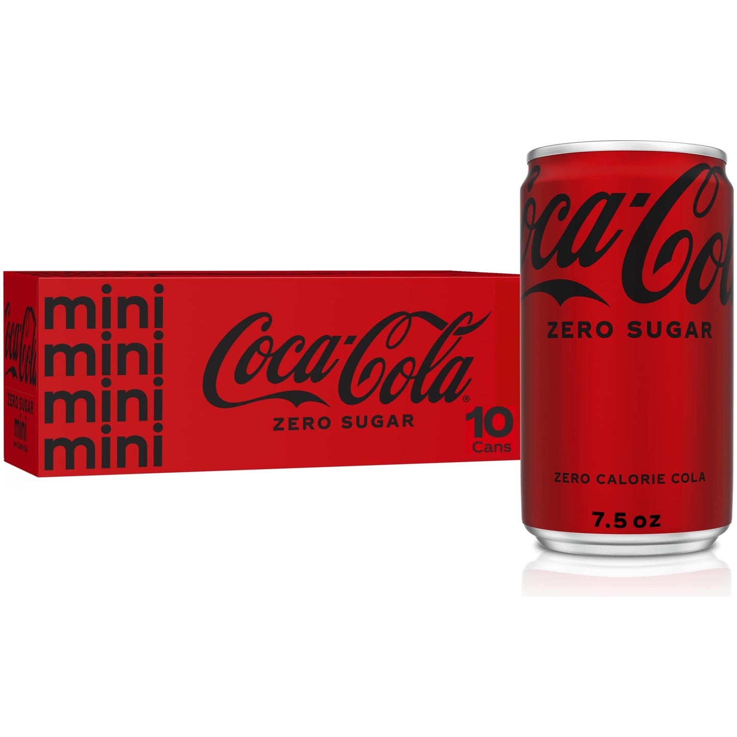 Coca-Cola Zero Sugar Mini Can Pack, 10 Count, 7.5 fl oz Each