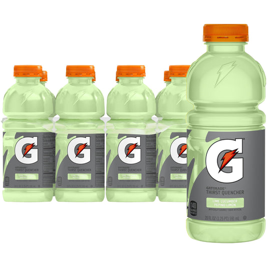 Gatorade Thirst Quencher, Lime Cucumber, 20 Fl Oz, 8 Pack