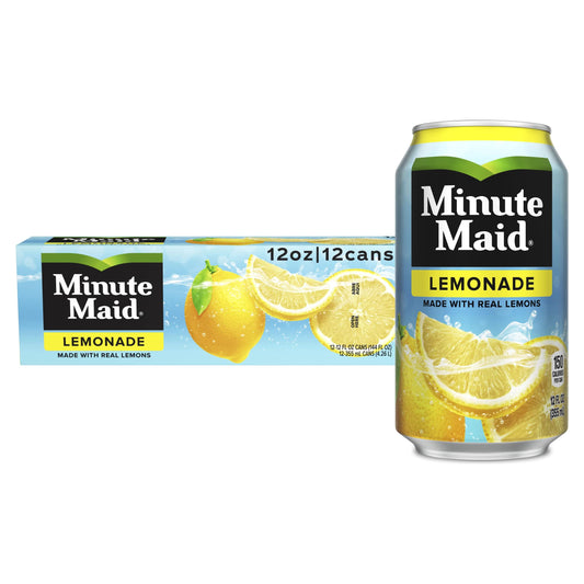 Minute Maid Lemonade Fruit Juice, 12 fl oz, 12 Cans