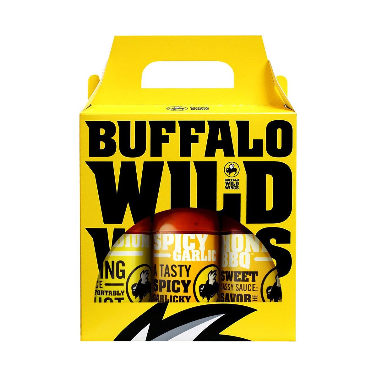 Buffalo Wild Wings Ultimate Wing Sauce Trio (Medium, Spicy Garlic, Honey BBQ) - Buffalo Wild Wings