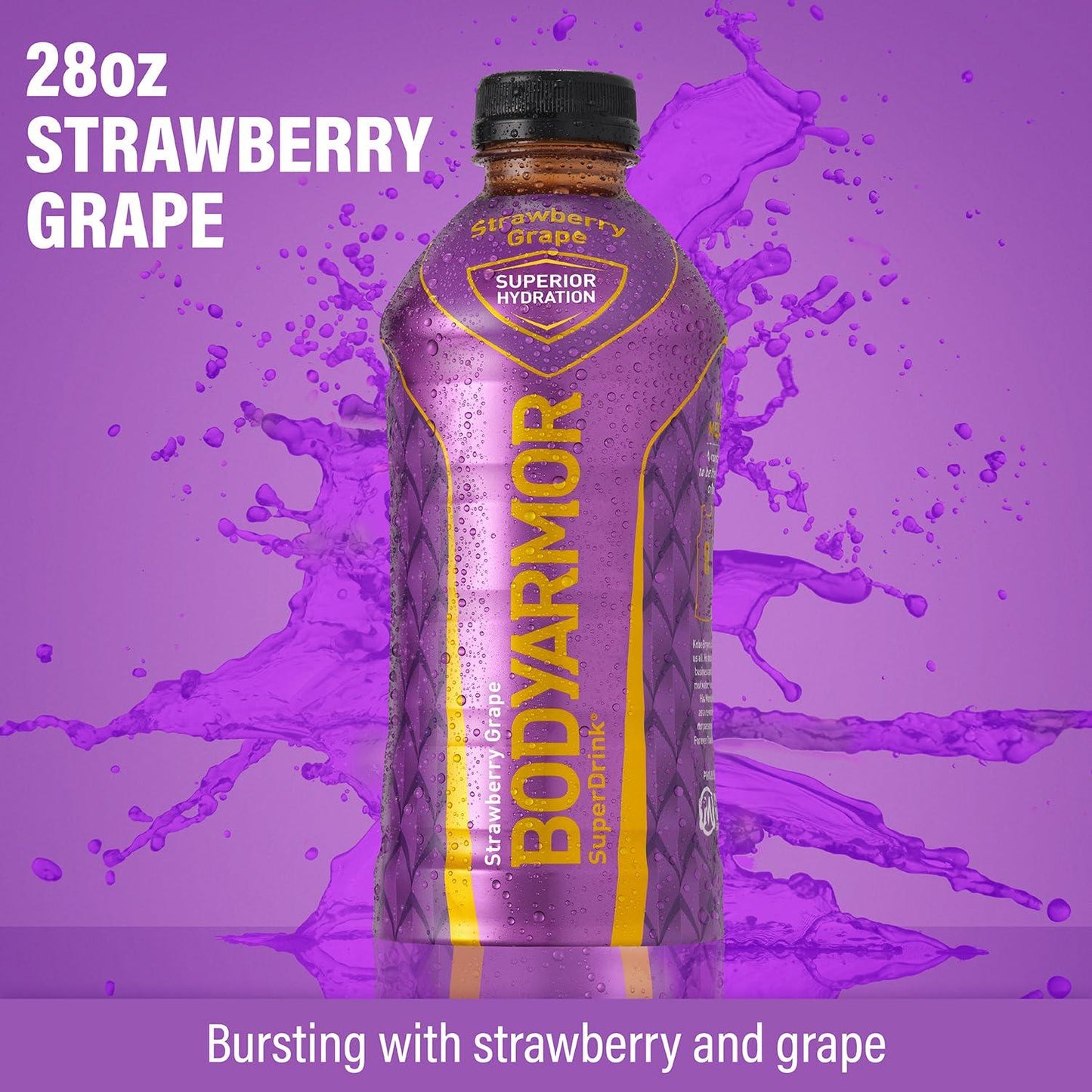 BODYARMOR Strawberry Grape Sports Drink, 28 Fl Oz - 12 Pack