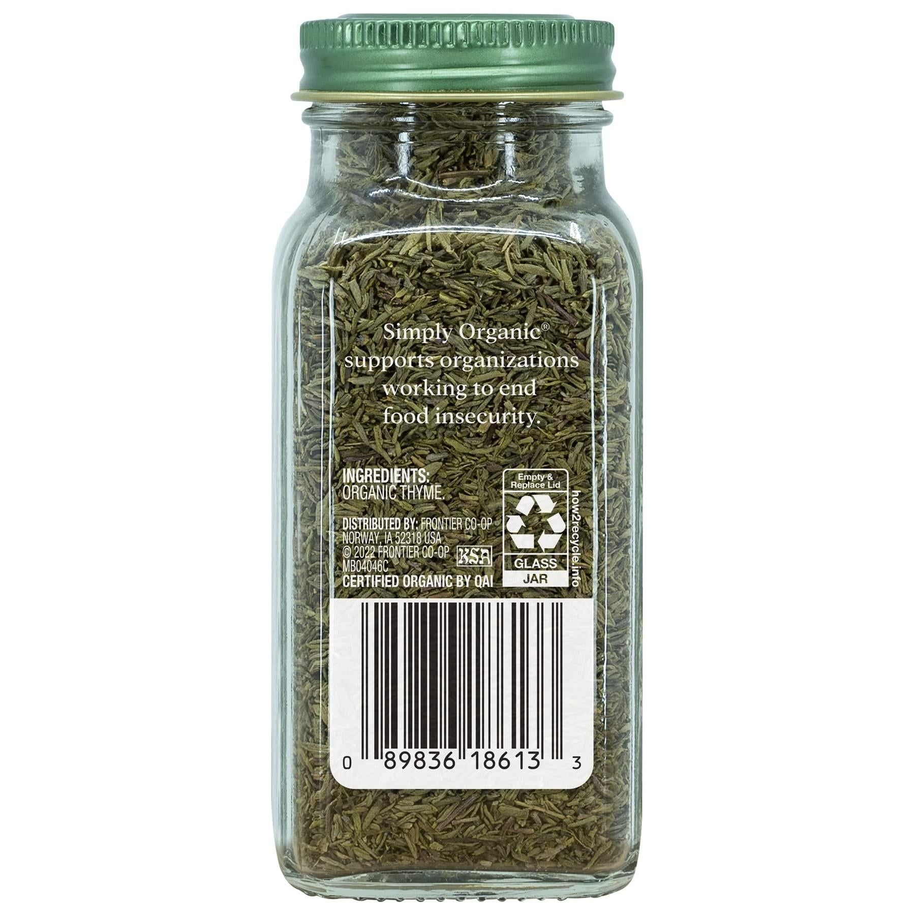 Certified Organic Whole Thyme Leaves, 0.78 oz - Simply Organic - Simply Organic