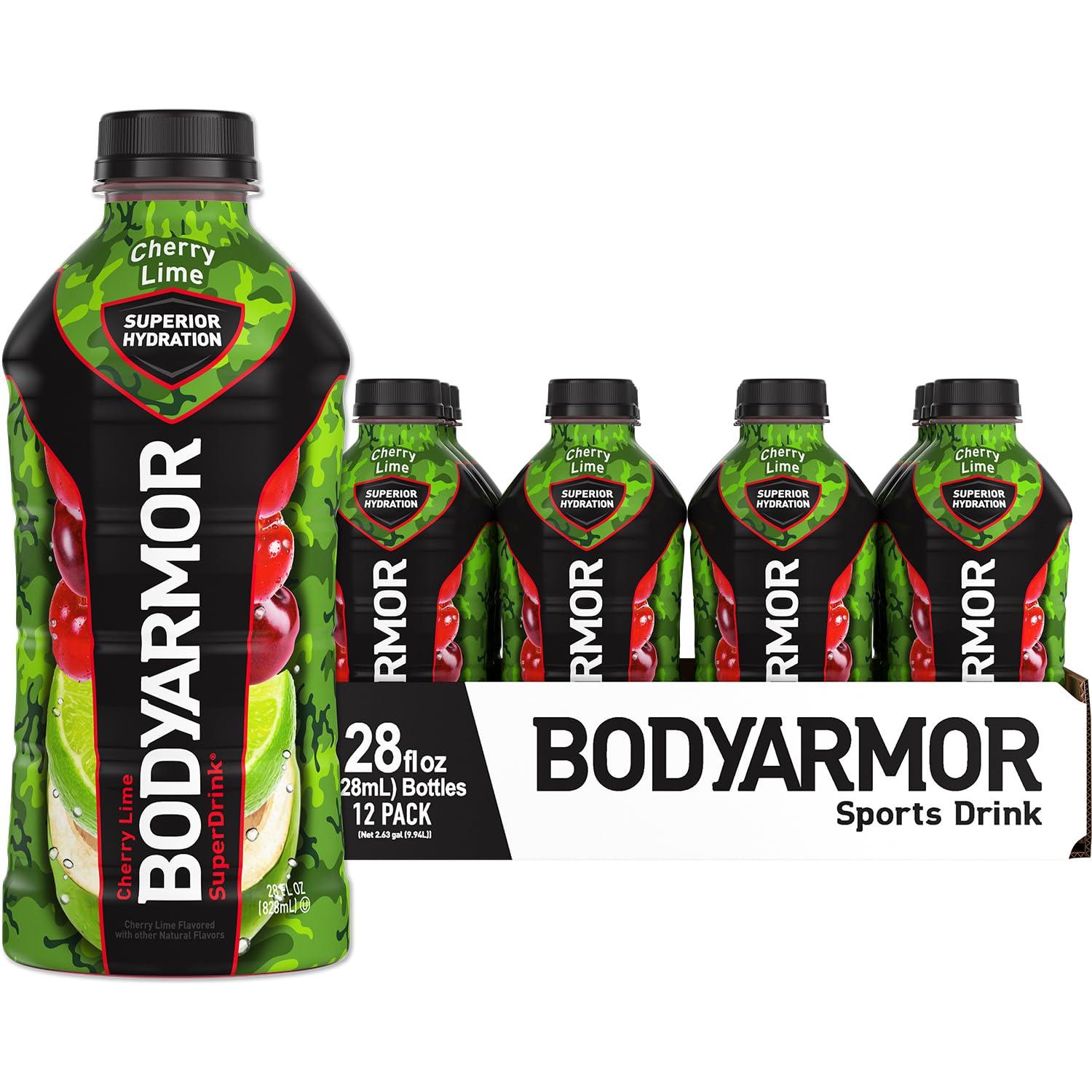 BODYARMOR LYTE Cherry Lime Sports Drink - Low Calorie Hydration Beverage, 28 Fl Oz (12-Pack) - BODYARMOR