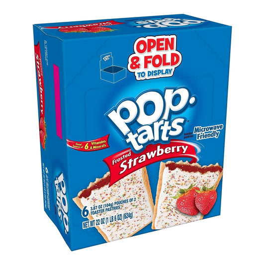 Frosted Cherry Pop Tarts by Kellogg's - Convenient 6 Pack Toaster Pastries, 3.67 oz Each