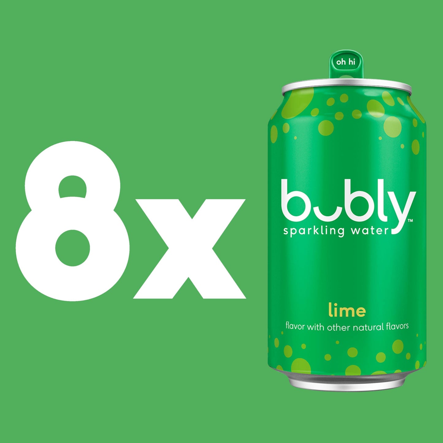 bubly Sparkling Water, Lime, 12 ounce Cans (Pack of 8)