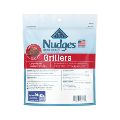 Blue Buffalo Nudges Grillers Natural Dog Treats Made with Real Steak, 16-oz. Bag