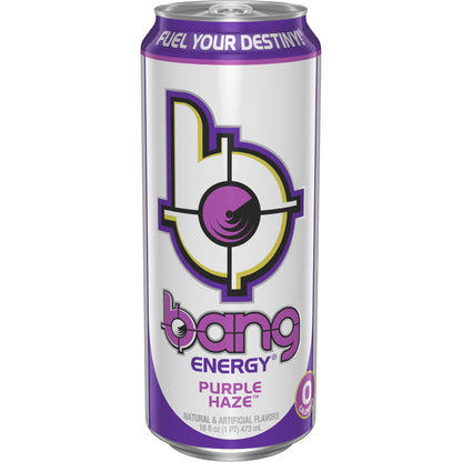 Bang Energy Purple Haze - Sugar-Free Energy Boost, 16oz (12-Pack)