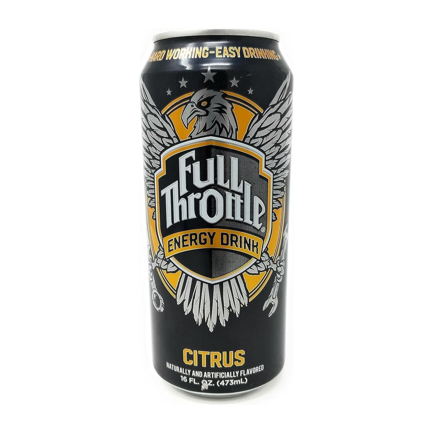 Citrus Burst Full Throttle Energy Drink - 16 Oz Cans (4-Pack) with Insulated Sleeves - Full Throttle