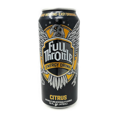 Citrus Burst Full Throttle Energy Drink - 16 Oz Cans (4-Pack) with Insulated Sleeves