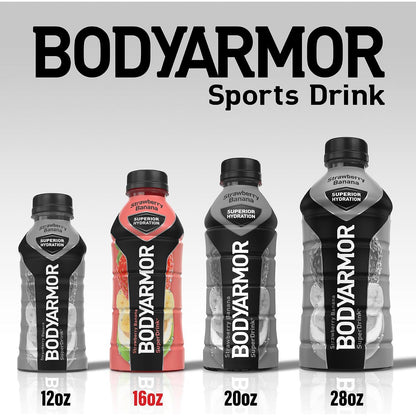 BODYARMOR Strawberry Grape Sports Drink, 16 Fl Oz - 12 Pack of Superior Hydration