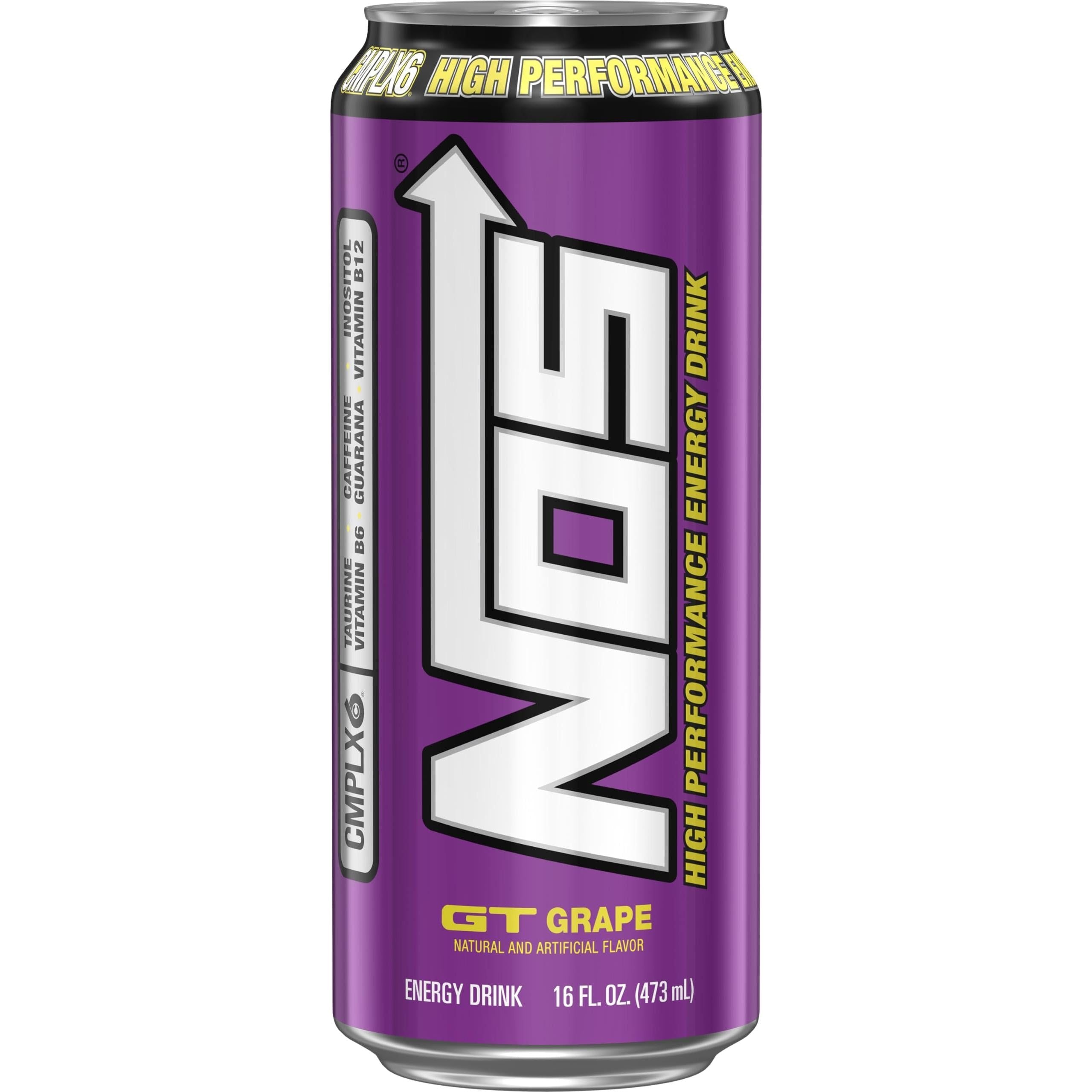 NOS GT Grape Energy Boost: 16 Fl oz Cans (Pack of 15) - NOS Energy Drinks