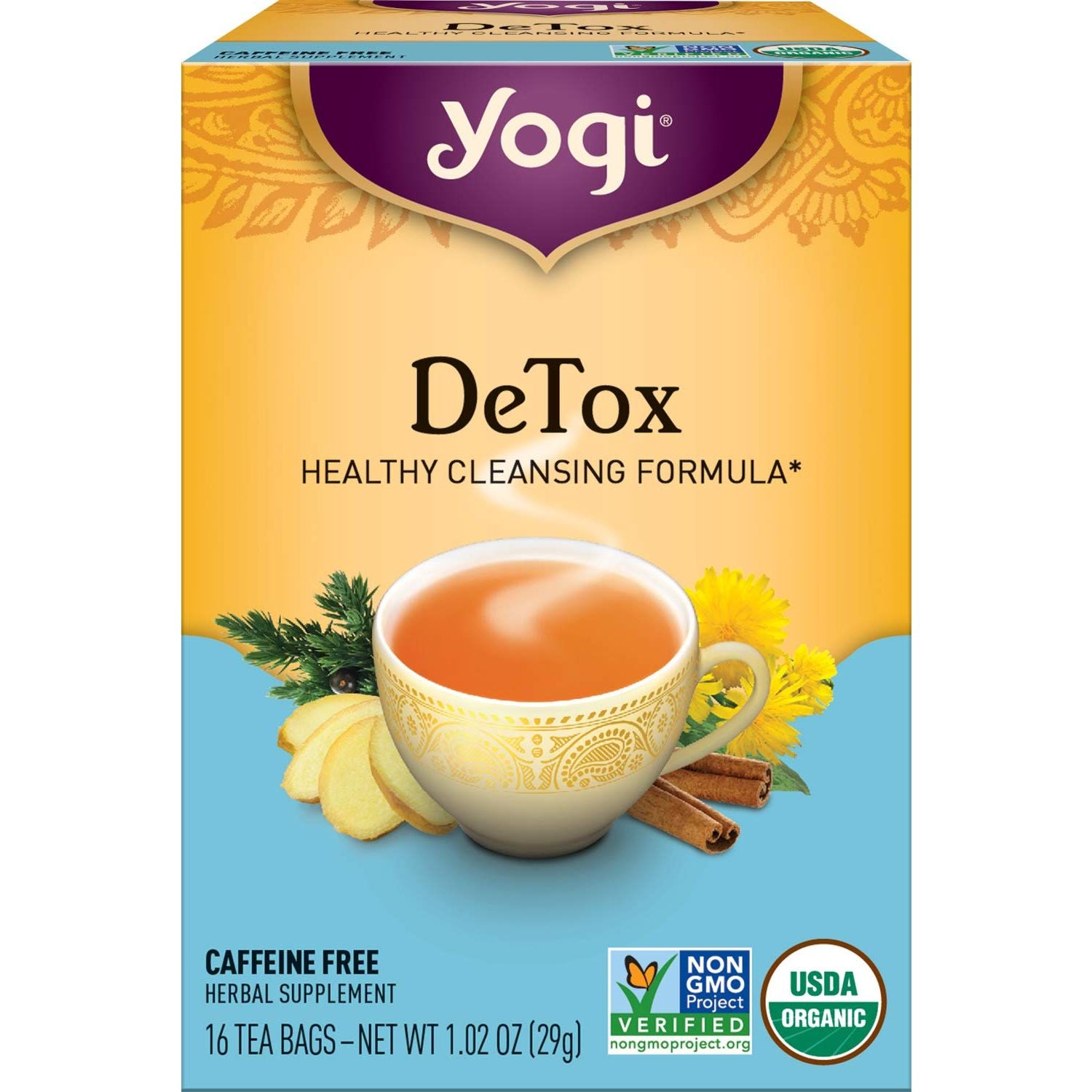 Yogi Tea, Ginger Tea, Tea Bags, 16 Ct - 4 Pack - Yogi Tea