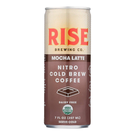 Rise Brewing Co. Mocha Latte Nitro Cold Brew Coffee, Mocha Latte - Case of 12 - 7 oz