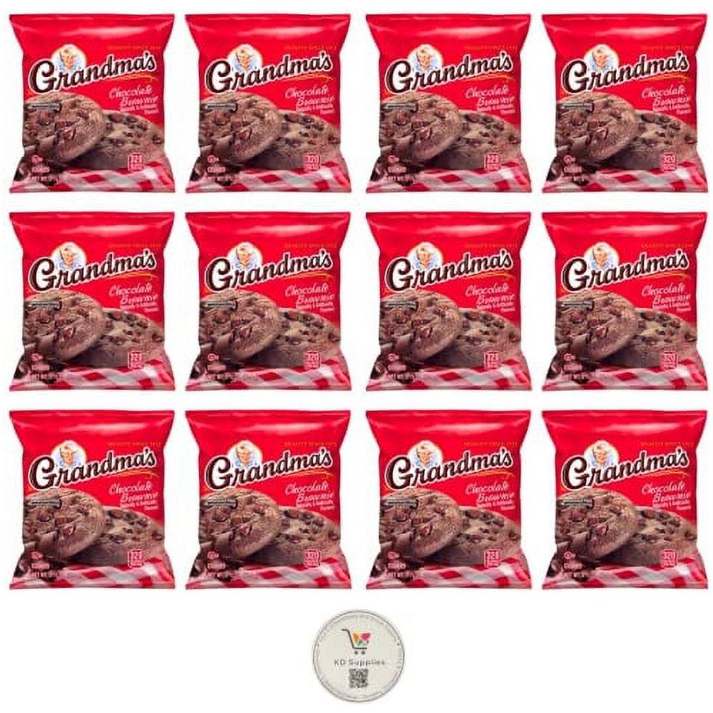 Grandma's Signature Chocolate Brownie Big Cookies - 2 Cookies per Pack (Set of 12) Total 24 Cookies - Grandma's