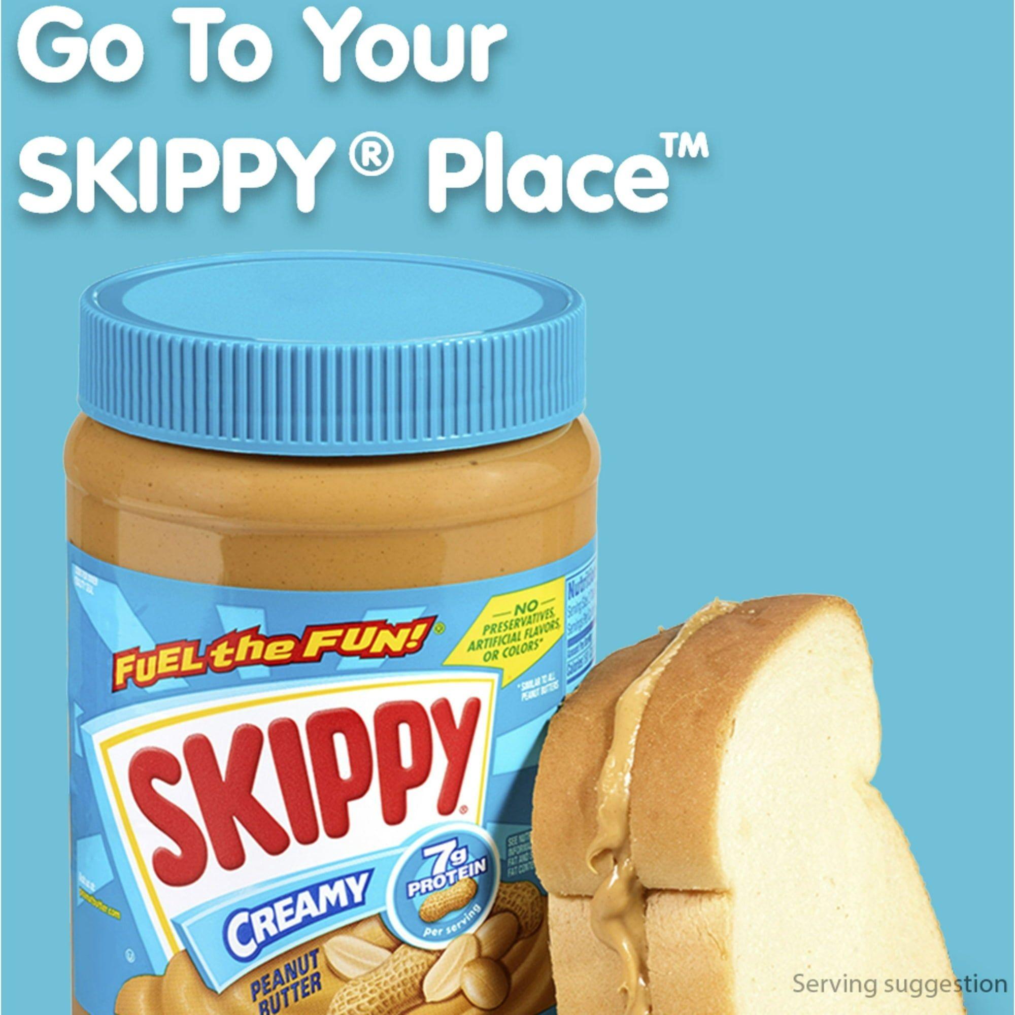 SKIPPY Creamy Peanut Butter, 12 oz, 7G Protein, New - Skippy