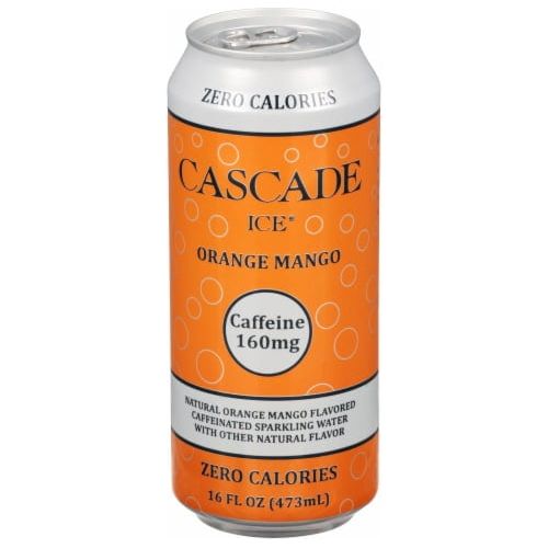 Cascade Ice Caffeine Sparkling Beverage, Orange Mango Flavor, 16 fl. Oz Cans (12-Pack)