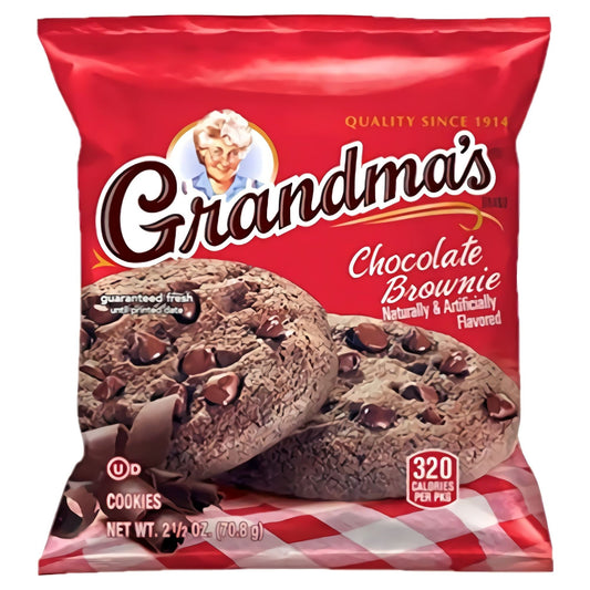 Grandma's Chocolate Brownie Cookie Value Pack | 30 Packs of 2.5 Ounce Treats