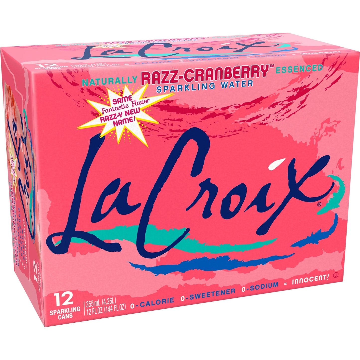 LaCroix Razz-Cranberry Sparkling Water, 12oz Cans - 12 Count