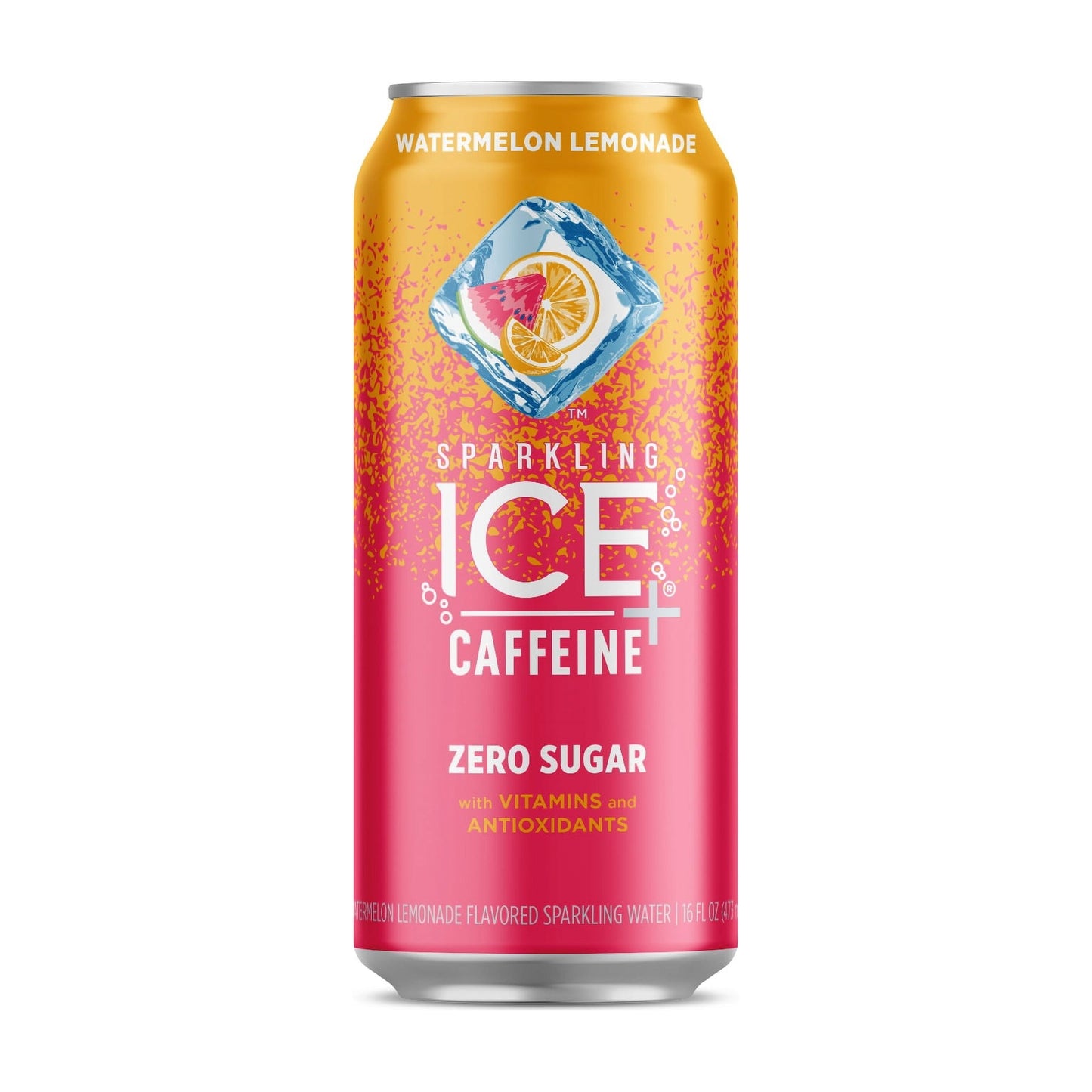 Caffeinated Watermelon Lemonade Sparkling Water - Zero Sugar Refreshment 17oz