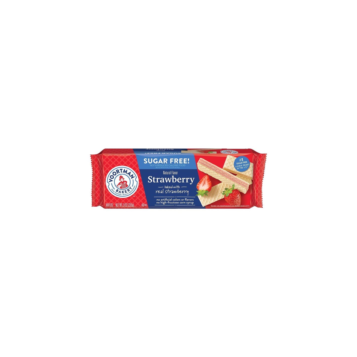 Voortman Bakery Guilt-Free Strawberry Wafer Cookies, 30 Pieces per Box (Set of 6)