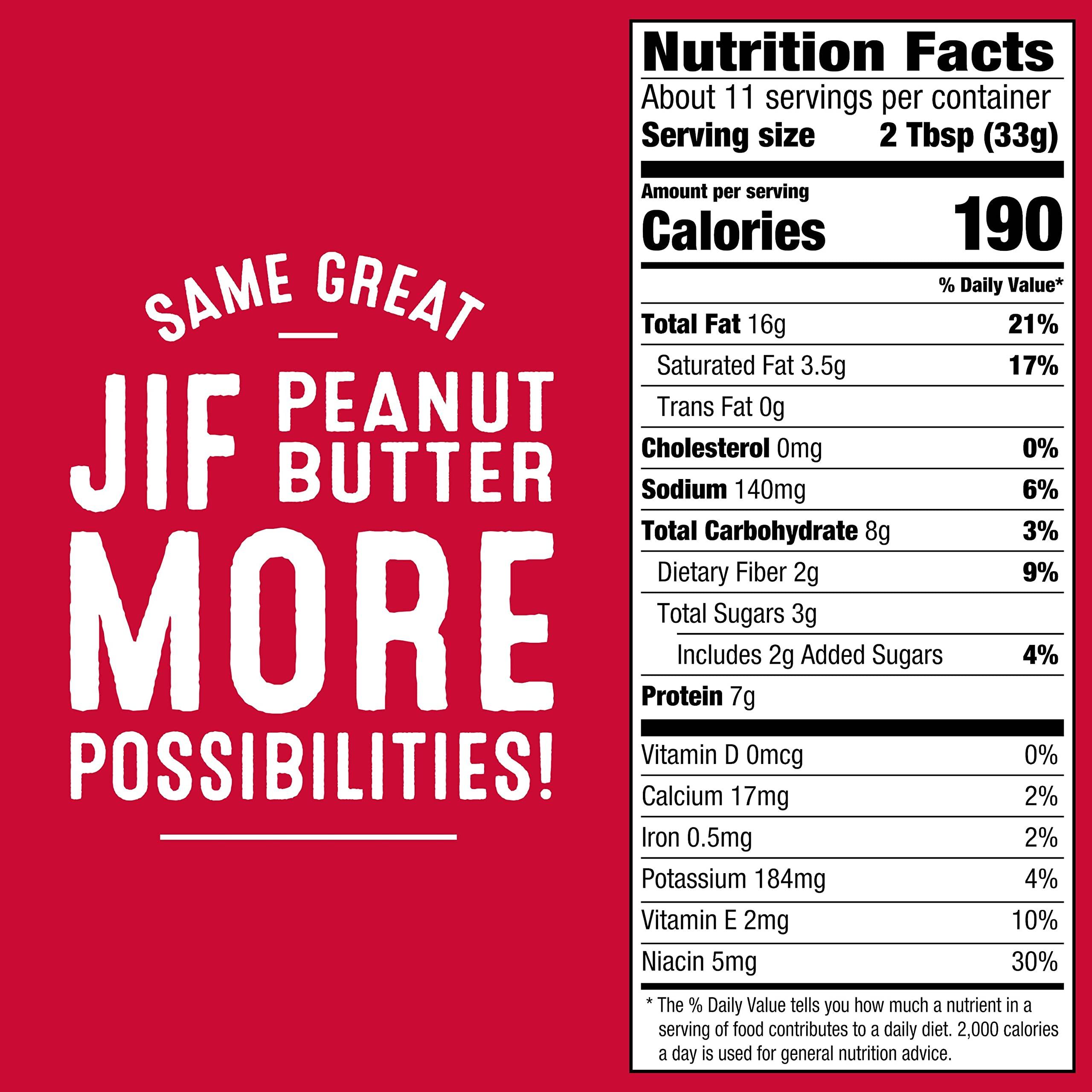 Jif Creamy Squeeze Peanut Butter, 13 oz, Pack of 10 Pouches - Jif