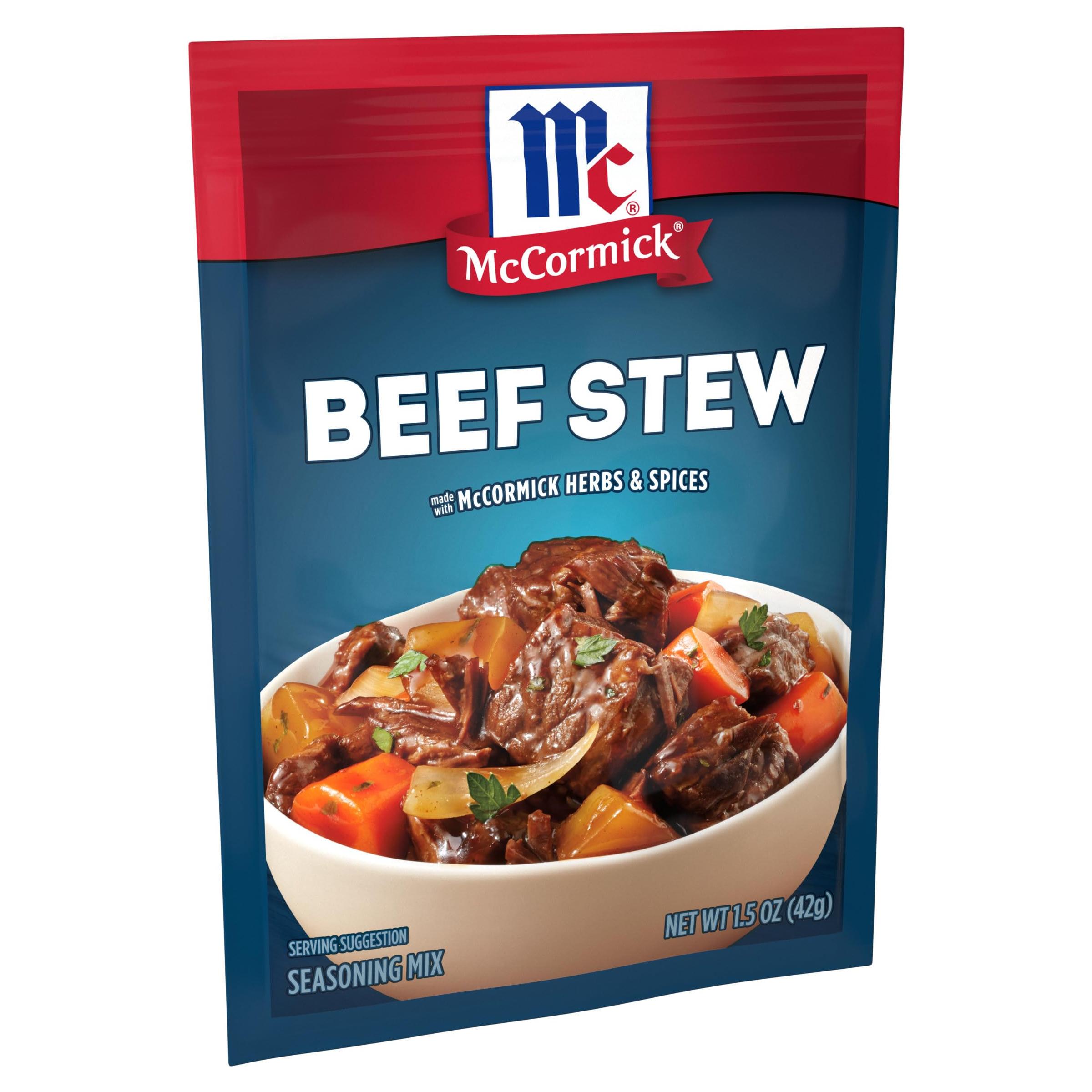 McCormick Hearty Beef Stew Seasoning Mix, 1.5 oz Packet - McCormick