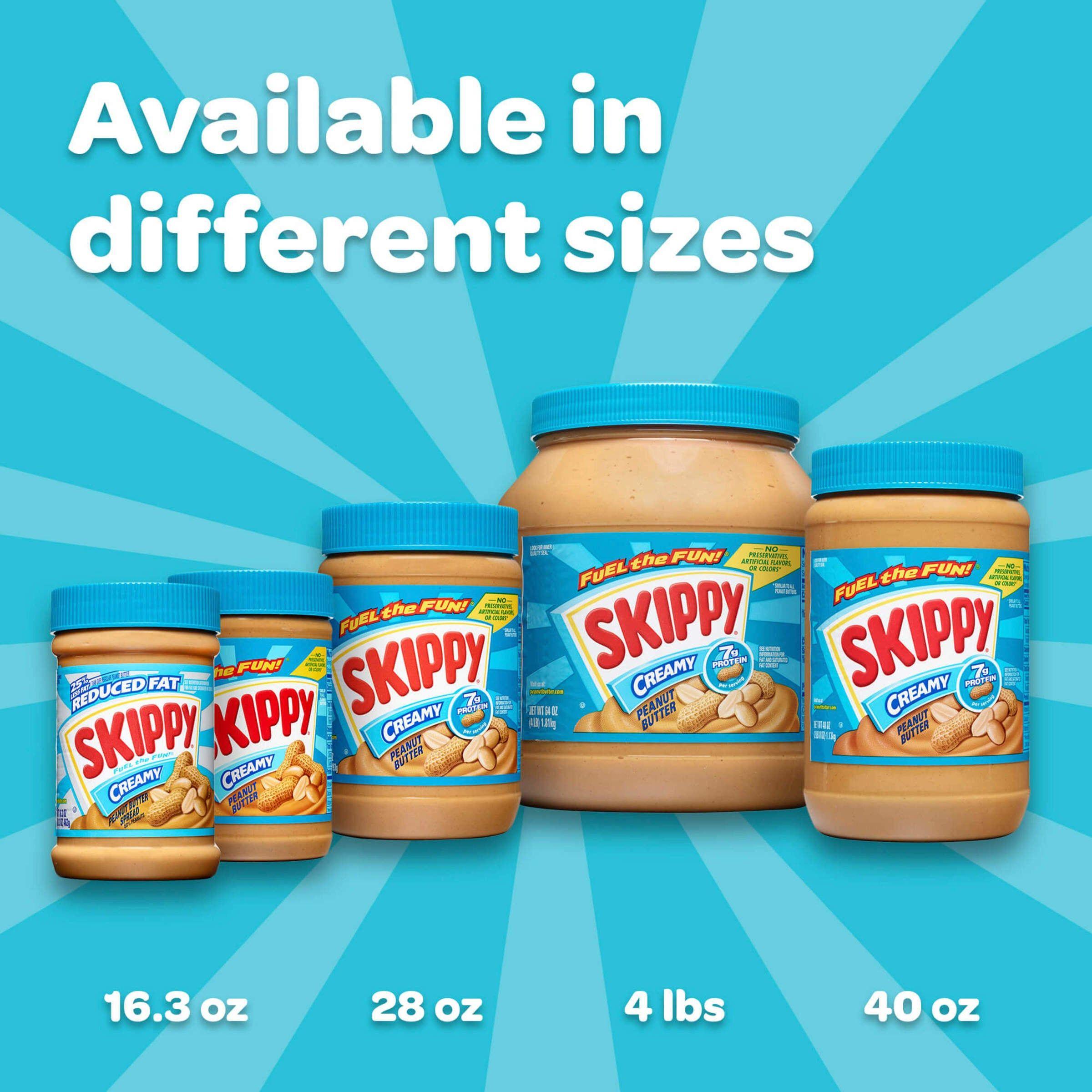 SKIPPY Creamy Peanut Butter, 12oz Jars, Pack of 12, Kosher - Jif