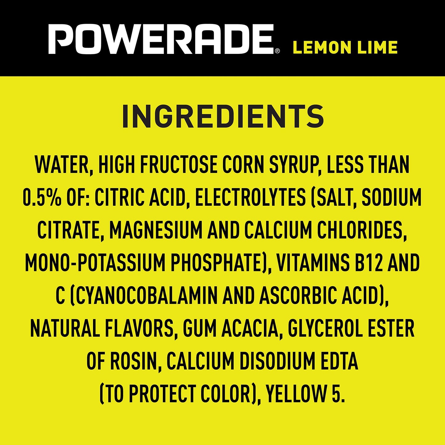 POWERADE Lemon Lime Electrolyte Sports Drink, 20 oz Bottles, 8 Count