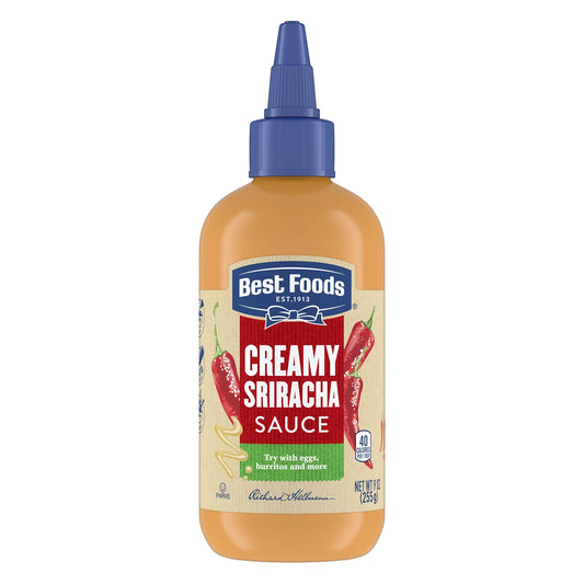 Best Foods Spicy Creamy Sriracha Jalapeños Sauce, 9 oz Bottle