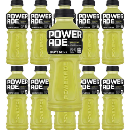 Powerade Lemon Lime Sports Drink, 20oz Bottles (Pack of 10)