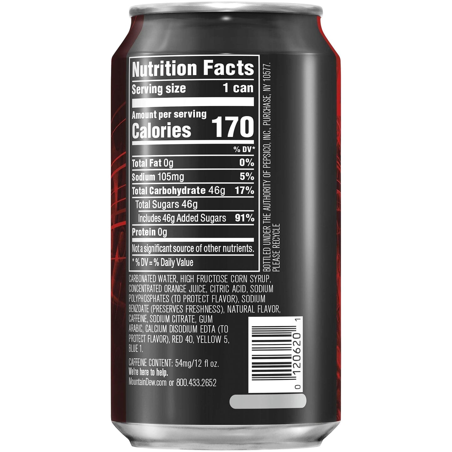 Mountain Dew Code Red Cherry Flavored Soda, 12 Oz Cans - 12 Pack