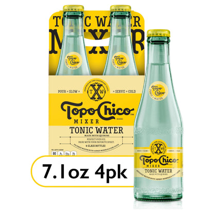 Topo Chico Premium Tonic Water – Pack of 4 (7.1 fl oz Bottles)