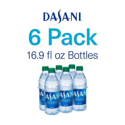 Dasani Purified Mineral Water, 6 Bottles of 16.9 fl oz