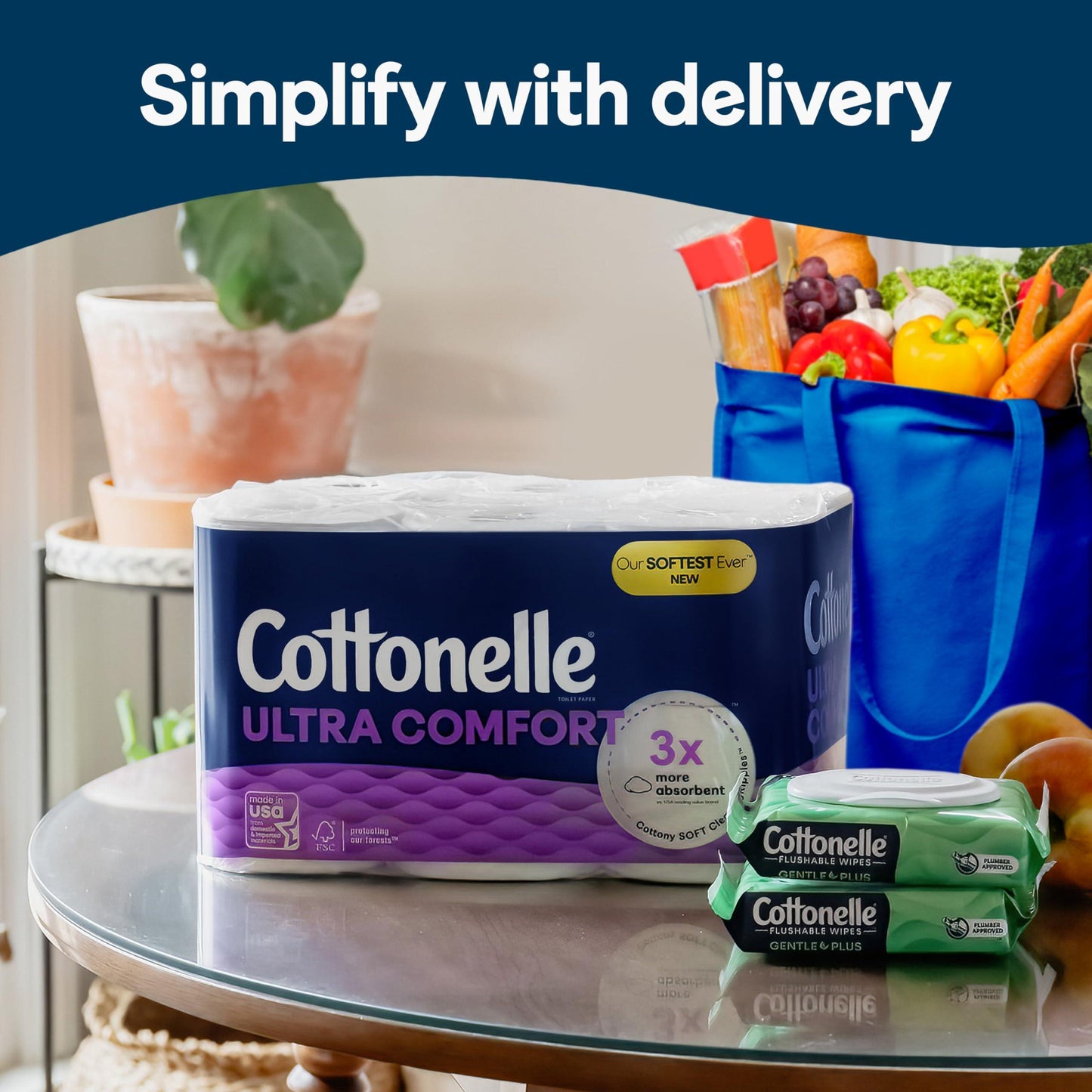 Cottonelle Ultra Comfort Toilet Paper, 6 Mega Rolls