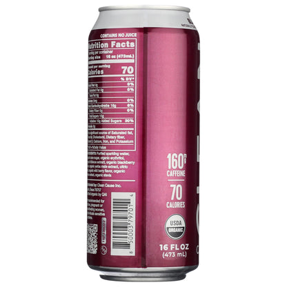 Berry Boost Sparkling Yerba Mate, Blackberry, 16 oz Can