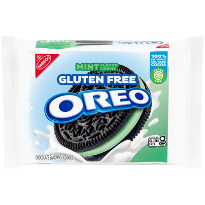 OREO Gluten Free Mint Cream Chocolate Sandwich Cookies, 12.47 oz - Indulgent Gluten Free Treats