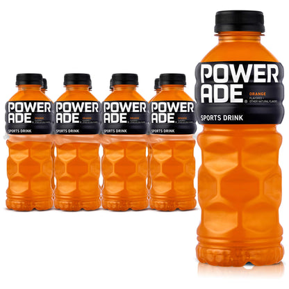 POWERADE Orange Sports Drink, 20 oz Bottles, 8 Count Pack